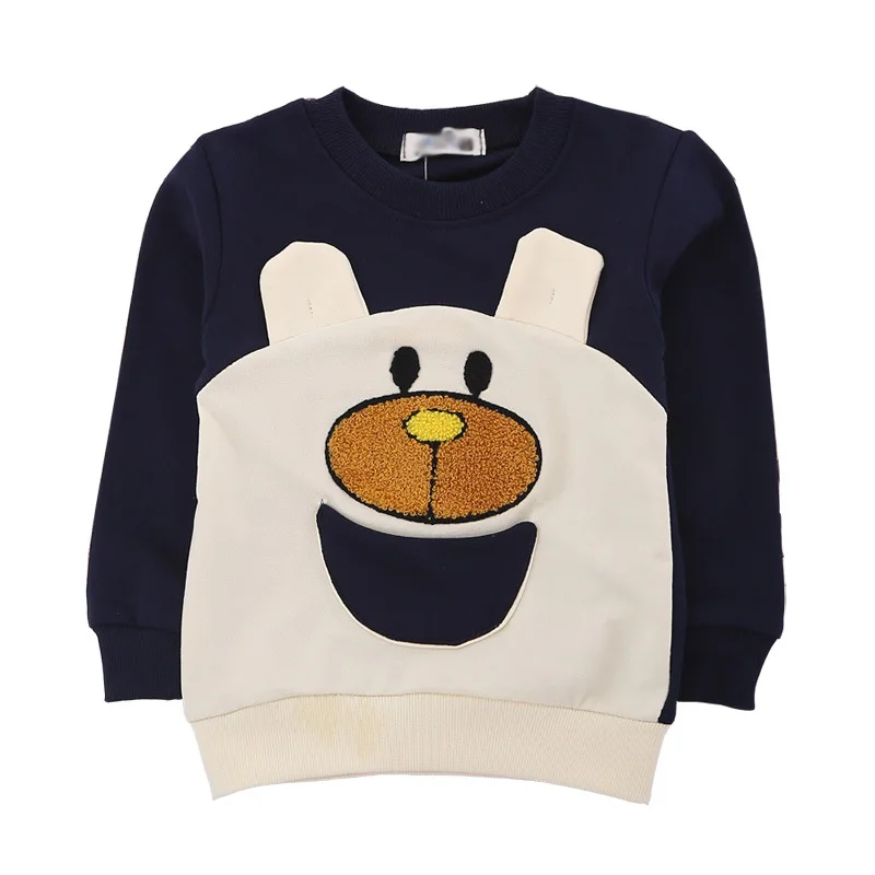 Фото 2015 осень мода детские дети капюшоном толстовка мальчики мультфильм медведь