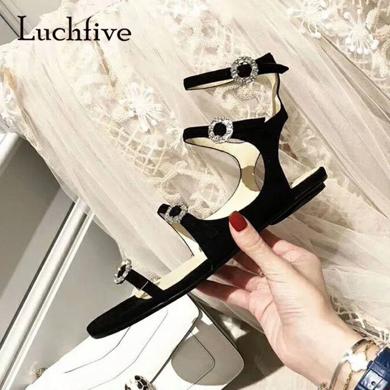 2018 Sexy Rhinestone Button Gladiator Sandals Women Open Toe Narrow Band Real Suede Flat Shoes Woman Party Shoes Summer
2018 Sexy Rhinestone Button Gladiator Sandals Women Open Toe Narrow Band Real Suede Flat Shoes Woman Party Shoes Summer