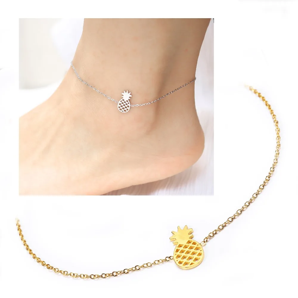pineapple natural style Female anklet chain stainless steel anklets fo women ankle bracelet Sandals Foot anklet chain Jewelry
pineapple natural style Female anklet chain stainless steel anklets fo women ankle bracelet Sandals Foot anklet chain Jewelry