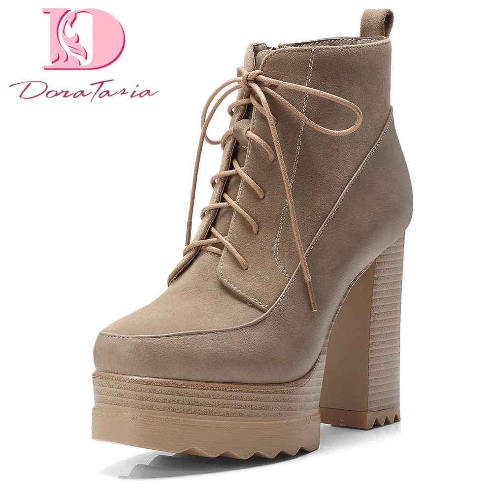 Doratasia Brand NEW plus Size 32-42 Plush Add Fur Winter Boots Women Square high Heels Platform Ankle Boots Warm Shoes Woman
Doratasia Brand NEW plus Size 32-42 Plush Add Fur Winter Boots Women Square high Heels Platform Ankle Boots Warm Shoes Woman