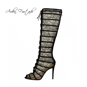 In the summer of 2018 sandals lace up mesh stilettos heels sexy fashion women's boots elegant peep toe knee high summer boots
In the summer of 2018 sandals lace up mesh stilettos heels sexy fashion women's boots elegant peep toe knee high summer boots