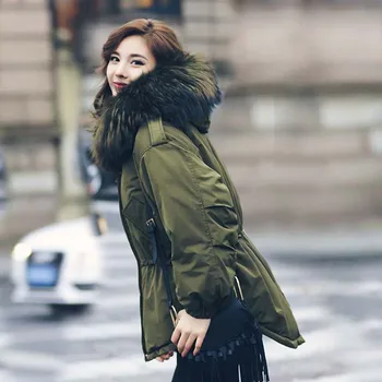 Winter Jacket Coat Women 2018 Natural Real Big Raccoon Fur Collar Hooded Outerwear Parka 90% White Duck Down Jackets Army Green
Winter Jacket Coat Women 2018 Natural Real Big Raccoon Fur Collar Hooded Outerwear Parka 90% White Duck Down Jackets Army Green