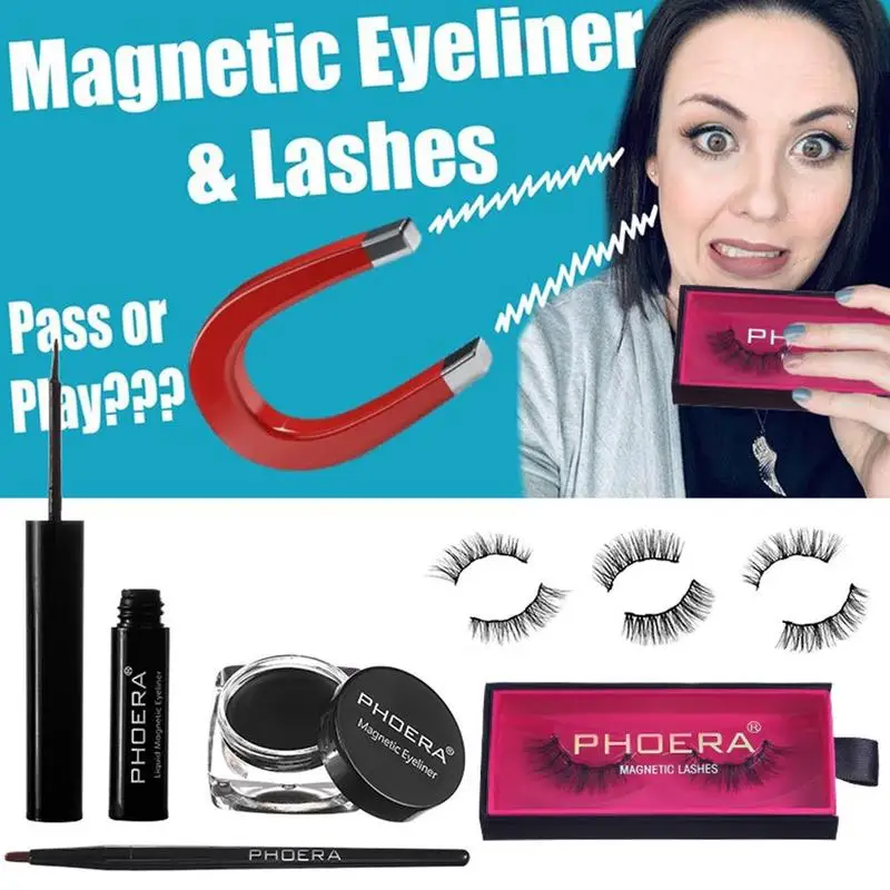 Magnetic Liquid Eyeliner Gel False Fake Eyelashes Perfect 3D Eye Lashes Makeup Set Strong Five-Magnetic Makeup Tool
Magnetic Liquid Eyeliner Gel False Fake Eyelashes Perfect 3D Eye Lashes Makeup Set Strong Five-Magnetic Makeup Tool
