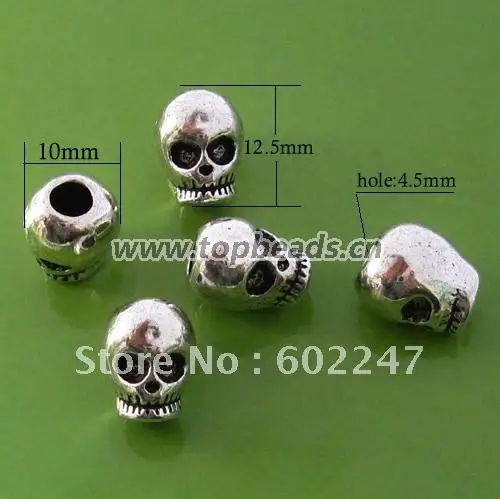 European Style Big Hole Beads, Metal Alloy Skull Head Beads, Skull beads, Skull head spacer, 150pcs/lot
European Style Big Hole Beads, Metal Alloy Skull Head Beads, Skull beads, Skull head spacer, 150pcs/lot