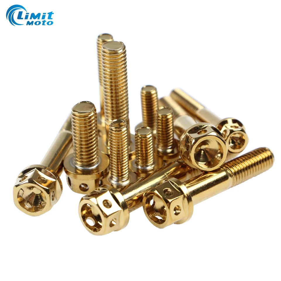 M6 / M8 hexagonal hollow gold color Stainless steel 304 screw flange head screw For electric car motorcycle
M6 / M8 hexagonal hollow gold color Stainless steel 304 screw flange head screw For electric car motorcycle