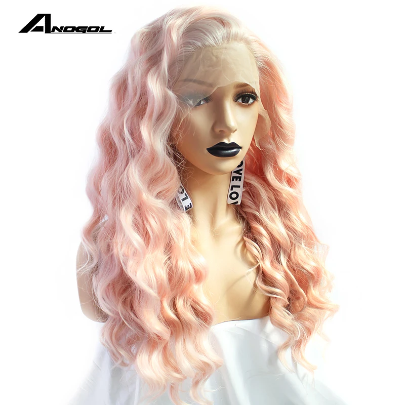 Anogol High Temperature Fiber Natural Unice Hair Free Part Long Deep Wave Light Pink Synthetic Lace Front Wig For White Women
Anogol High Temperature Fiber Natural Unice Hair Free Part Long Deep Wave Light Pink Synthetic Lace Front Wig For White Women
