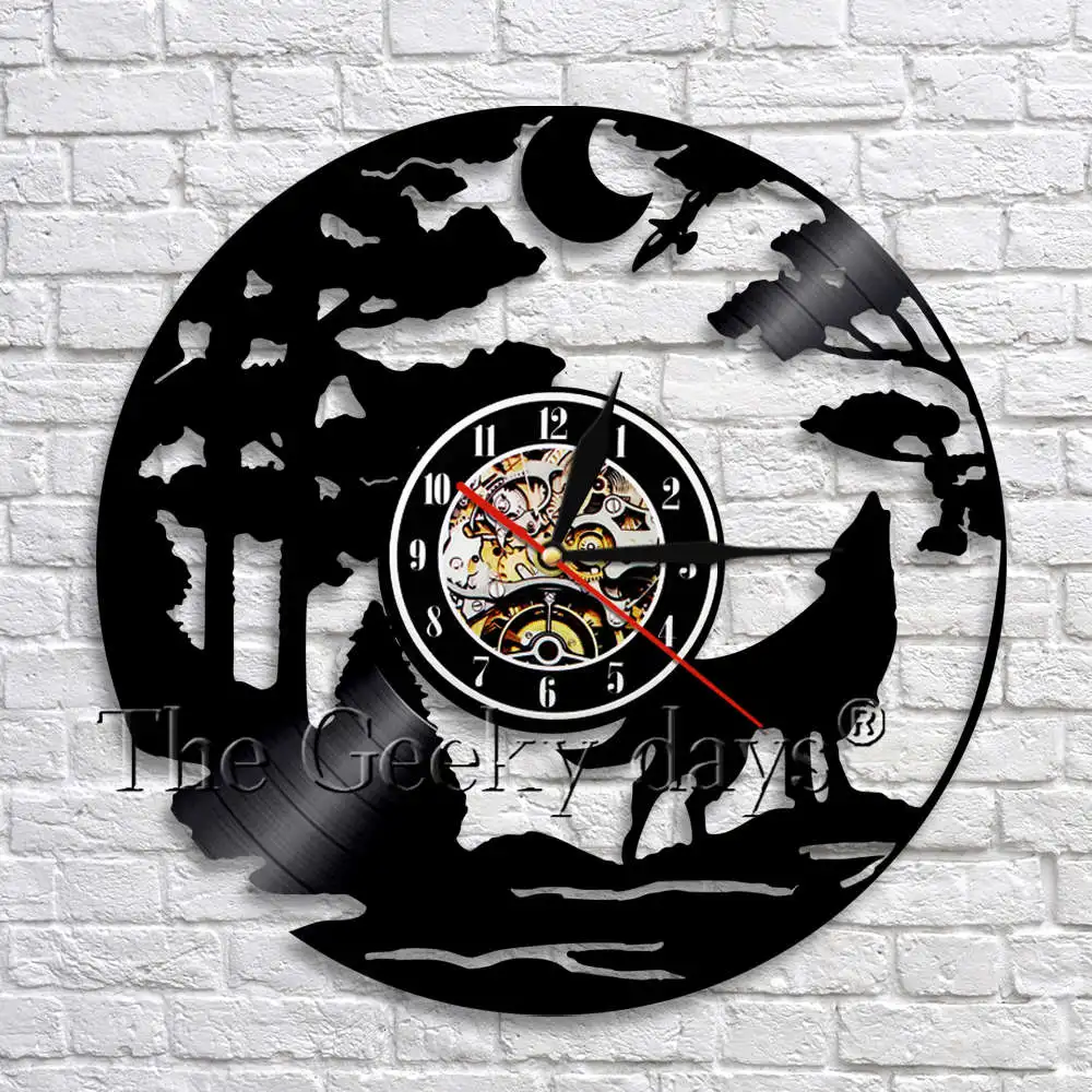 Wolf Silhouette 3D Wall Clock Wolf Howing Wildlife Animal Vinyl Record Clock Handmade Living Room Interior Wall Art Decor
Wolf Silhouette 3D Wall Clock Wolf Howing Wildlife Animal Vinyl Record Clock Handmade Living Room Interior Wall Art Decor