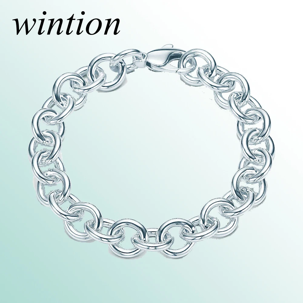 Wintion tiff silver simple chain bracelet original 100% 925 sterling silver women's jewelry holiday commemorative has logo 1:1
Wintion tiff silver simple chain bracelet original 100% 925 sterling silver women's jewelry holiday commemorative has logo 1:1