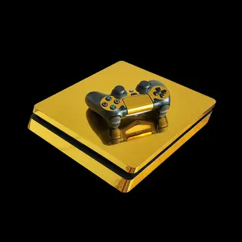 Gold Color Electroplated vinyl Decal Skin Sticker For Sony Playstation 4 PS4 slim Console +2Pcs Controller Film Stickers
Gold Color Electroplated vinyl Decal Skin Sticker For Sony Playstation 4 PS4 slim Console +2Pcs Controller Film Stickers