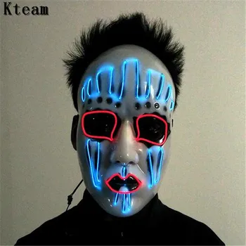 

Glowing Gmask Slipknot Joey Cosplay Mask Scary Mask White Slipknot Led Mask Adult Fancy Costume Party Masquerade Halloween Props