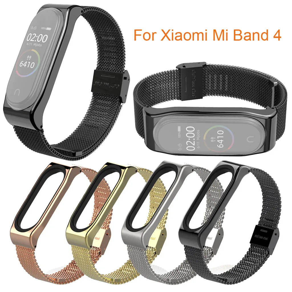 Smart watch Smartwatch Bracelet Replacement Stainless Steel Mesh Belt Wristband Band Strap For Xiaomi Mi Band 4 Straps
Smart watch Smartwatch Bracelet Replacement Stainless Steel Mesh Belt Wristband Band Strap For Xiaomi Mi Band 4 Straps