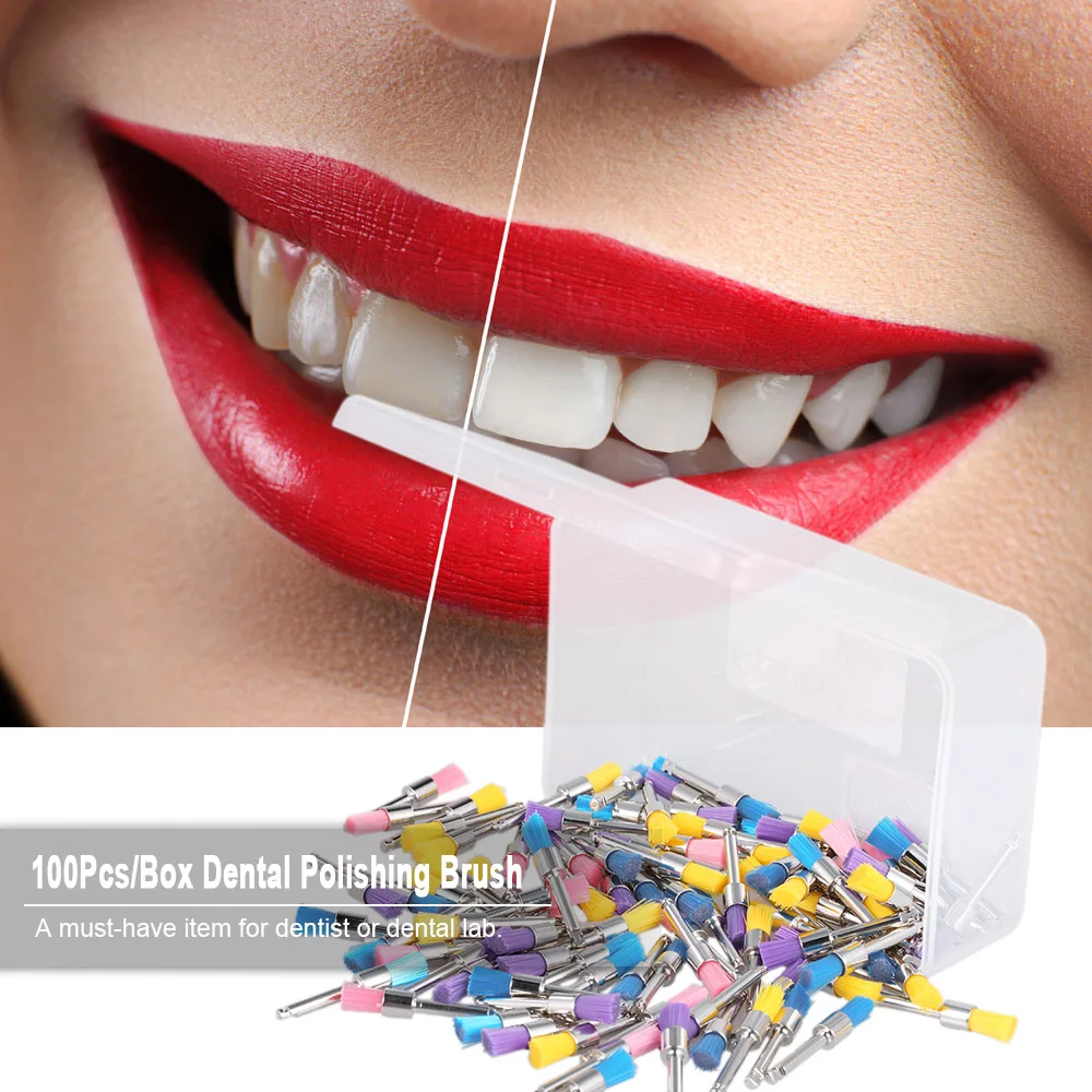 100Pcs/Box Lab Nylon Polishing Brush Latch Prophy Cup Brush Polisher Prophylaxis Brushes Care Brush Head & Box
100Pcs/Box Lab Nylon Polishing Brush Latch Prophy Cup Brush Polisher Prophylaxis Brushes Care Brush Head & Box