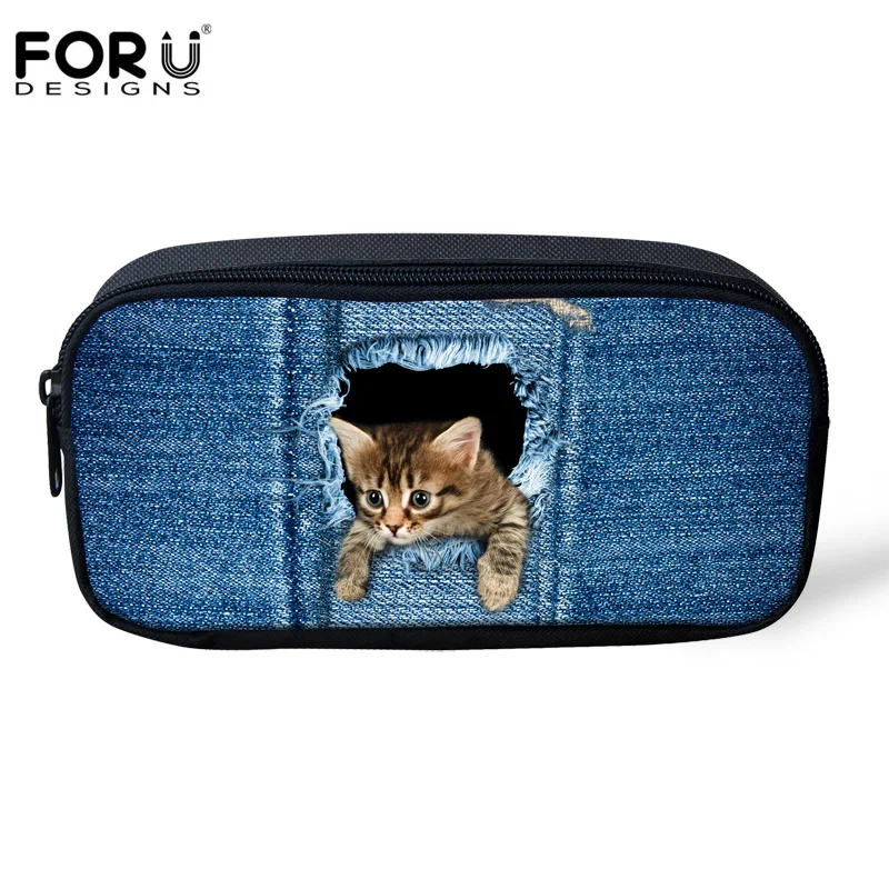 FORUDESIGNS Pencil Case for Girls Boys Denim 3D Cat Dog Animal Kids Pen Box Women Cosmetic Bag Child School Supplies Stationery
FORUDESIGNS Pencil Case for Girls Boys Denim 3D Cat Dog Animal Kids Pen Box Women Cosmetic Bag Child School Supplies Stationery