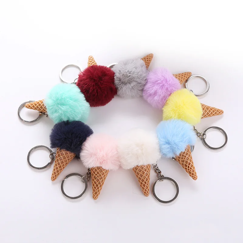 Newest Fur Pom Pom Keychain Pompom Ice Cream Fur Key Chain Pompon Porte Clef Rabbit Fur Ball Key Ring Llaveros Chaveiros
Newest Fur Pom Pom Keychain Pompom Ice Cream Fur Key Chain Pompon Porte Clef Rabbit Fur Ball Key Ring Llaveros Chaveiros