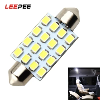 LEEPEE 1pcs 41mm LED Car Reading Light Dome Lamps 3528 16SMD DC 12V Auto License Plate Bulbs Vehicle Accessories Car styling
LEEPEE 1pcs 41mm LED Car Reading Light Dome Lamps 3528 16SMD DC 12V Auto License Plate Bulbs Vehicle Accessories Car styling