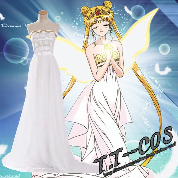 Anime Sailor Moon Cosplay Costume Party Long White Wedding Dress S-XL Custom-made
Anime Sailor Moon Cosplay Costume Party Long White Wedding Dress S-XL Custom-made