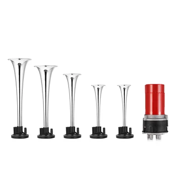 5Pcs 125DB Car Super Loud 12V Compressor Air Horn Dixie Tube Chrome Auto Trumpet for Motorcycle Boat Truck Silver
5Pcs 125DB Car Super Loud 12V Compressor Air Horn Dixie Tube Chrome Auto Trumpet for Motorcycle Boat Truck Silver