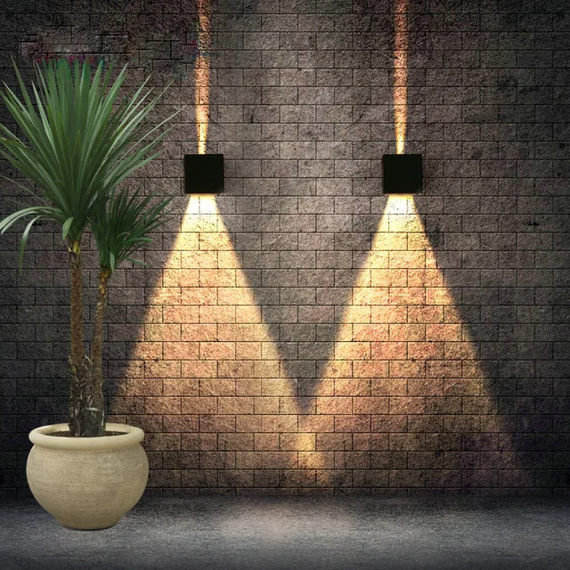 DHL Shipping 6W 12W IP65 Waterproof Aluminum LED Outdoor Wall Lamp Up and Down Adjustable Lighting Porch Garden Lights AC85-265V | Лампы и