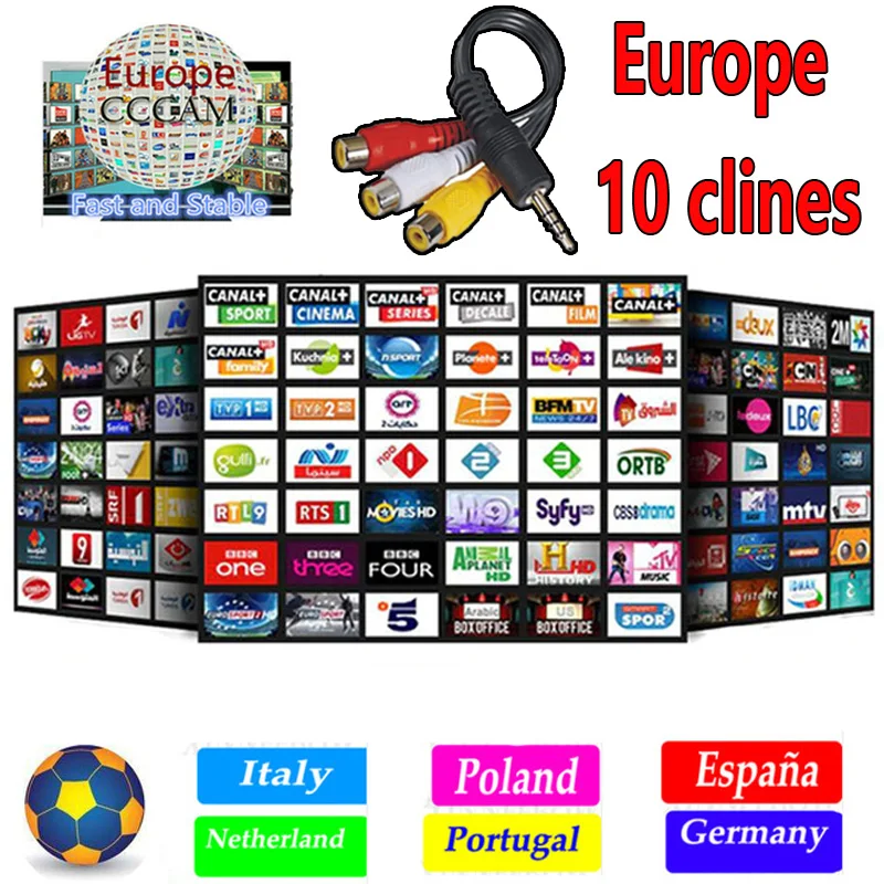 HD Cable 10Clines for digital Satellite TV Receiver 12 months Cccam Europe Cline ccam panel for Spain Poland Germany Portugal
HD Cable 10Clines for digital Satellite TV Receiver 12 months Cccam Europe Cline ccam panel for Spain Poland Germany Portugal