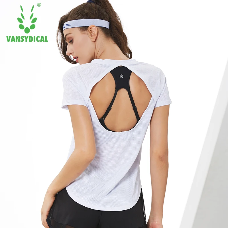 Sexy Backless Sports Shirt Women Yoga Tops Breathable Running Training Tees Solid Fitness Workout T-shirts
Sexy Backless Sports Shirt Women Yoga Tops Breathable Running Training Tees Solid Fitness Workout T-shirts