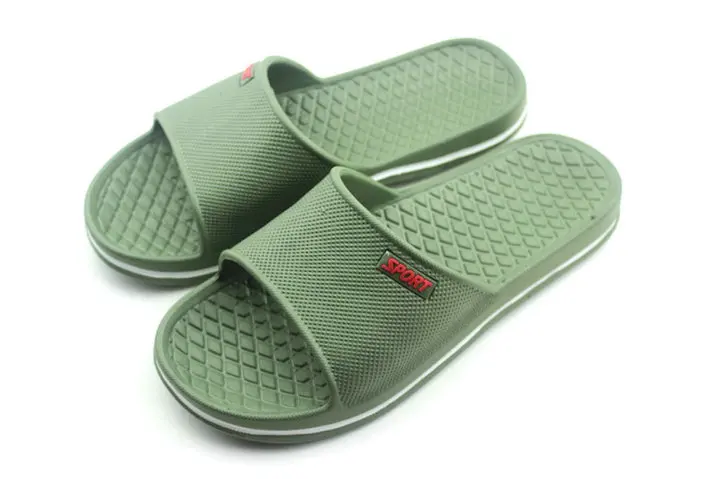 Summer Pure Color Lovers Household Disposable Bath Slippers Spa Hotel Slippers Bathroom Anti-skid Mens And Womens Soft Slide Slippers (39)
