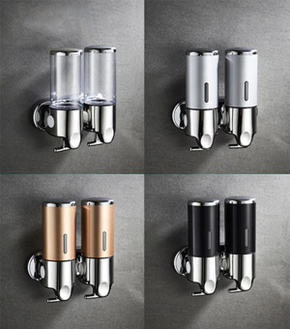 

500ML Bathroom Wall Mounted Stainless Steel Liquid Soap Dispenser Hand Shampoo Pump Sanitizer Shower Lotion Dispenser