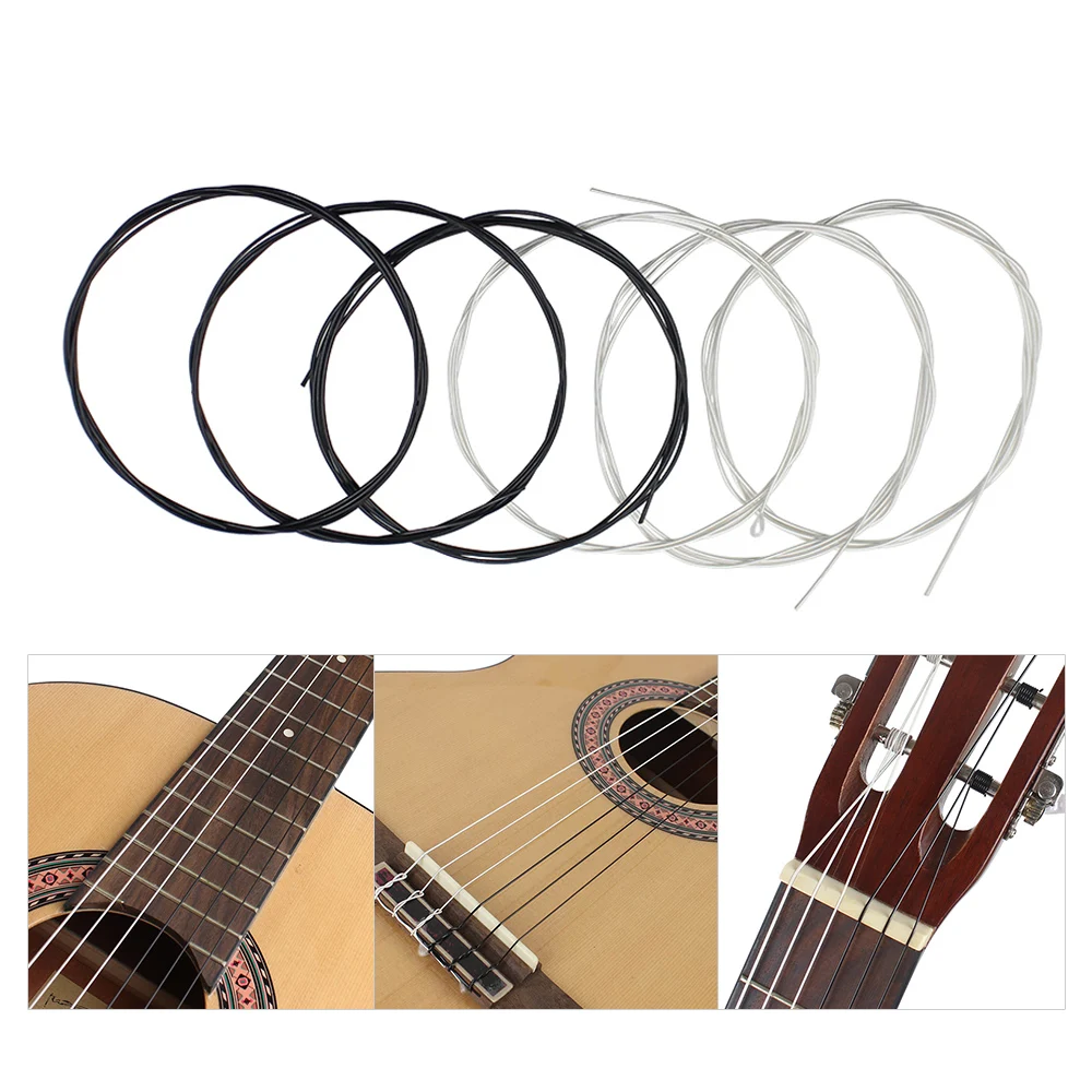 6pcs/set (.028-.043) Classical Guitar Strings Nylon Strings for Guitar Two Colors Normal Tension Guitar Accessories
6pcs/set (.028-.043) Classical Guitar Strings Nylon Strings for Guitar Two Colors Normal Tension Guitar Accessories