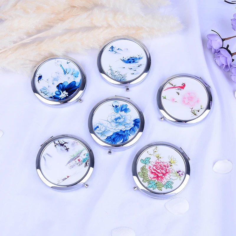 Double Sided White and Blue Porcelain Mirrors Mini Makeup Compact Pocket Mirror Magnifying Folding Makeup Mirror
Double Sided White and Blue Porcelain Mirrors Mini Makeup Compact Pocket Mirror Magnifying Folding Makeup Mirror