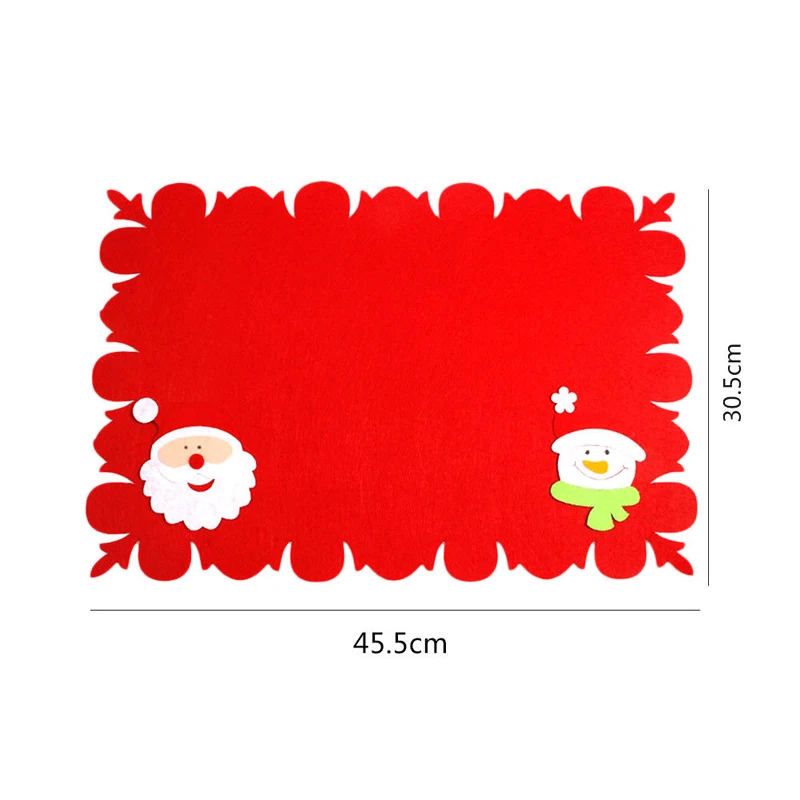 2018 New Christmas New Year Exquisite Table Placemat Pad Non-woven Fabric Table Mat 3 Styles