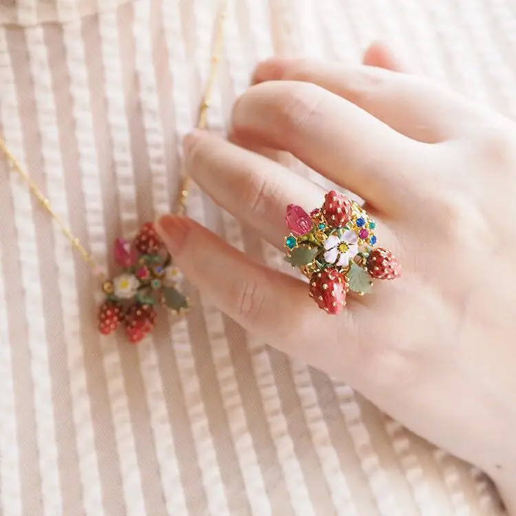 Amybaby 2018 Spring Summer Garden Womens Strawberry Flower Enamel Glaze Necklace Bangle Ring Stud Earrings Jewelry For Party
Amybaby 2018 Spring Summer Garden Womens Strawberry Flower Enamel Glaze Necklace Bangle Ring Stud Earrings Jewelry For Party