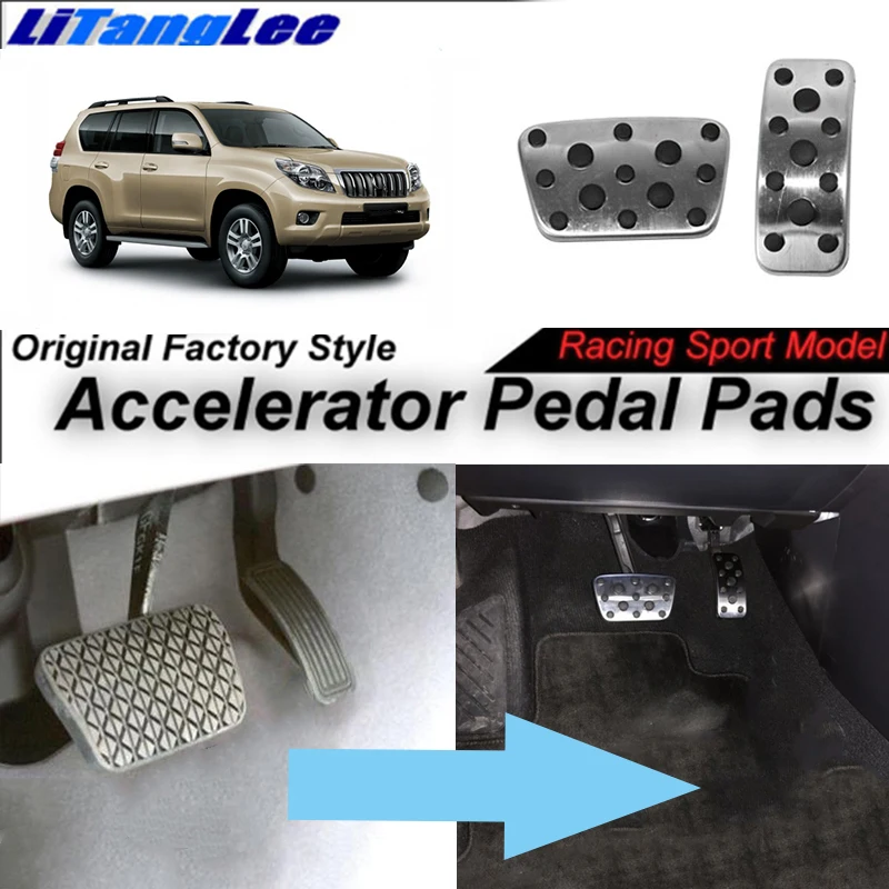 Sport Racing Model Pedal Pad Covers AT For TOYOTA Prado LC 150 J150 2009~2018