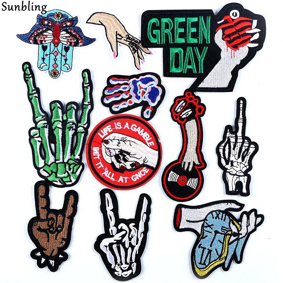 Sunbling 1 PCS Round Skull Hand Parches Embroidered Iron on Patches for Clothing Dress DIY Stripes Stickers Astronaut Badges
Sunbling 1 PCS Round Skull Hand Parches Embroidered Iron on Patches for Clothing Dress DIY Stripes Stickers Astronaut Badges