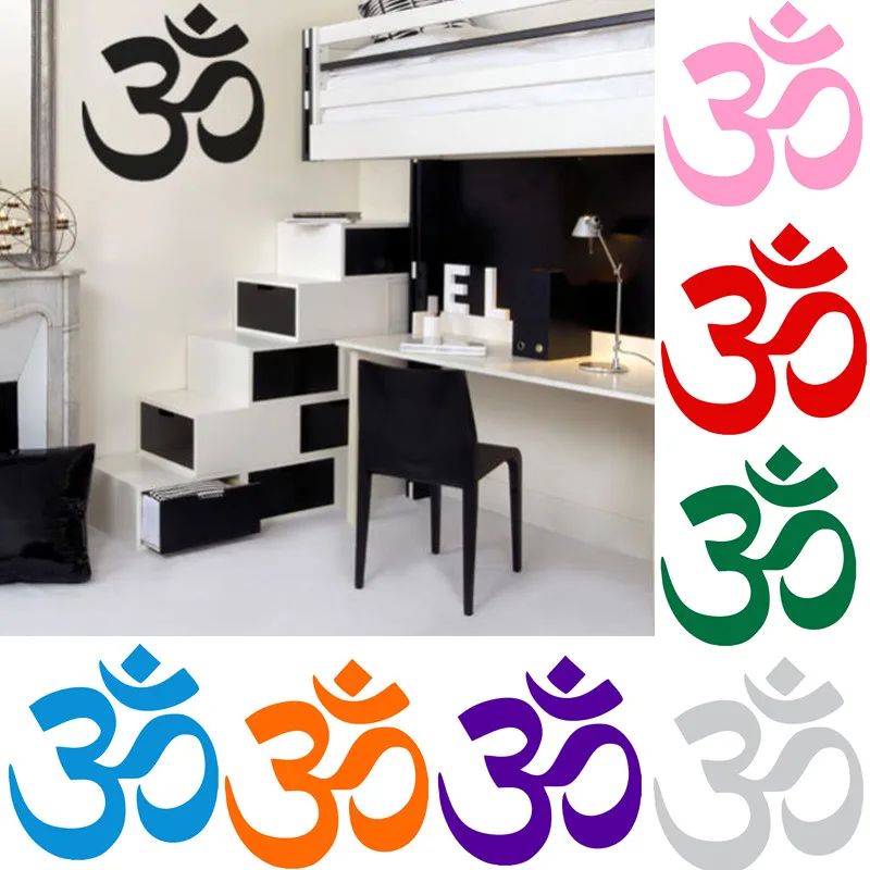 Image AUM Om Symbol Hinduism Spiritual Wall Car Decal Sticker Highest Quality Factory Sale Directly stickers Muraux Wall Art mural