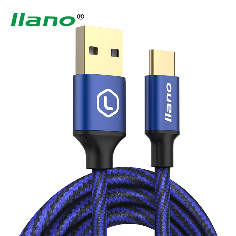 Llano 3A Type C кабель для зарядного устройства USB 3 0 Type-C передачи данных нейлоновый