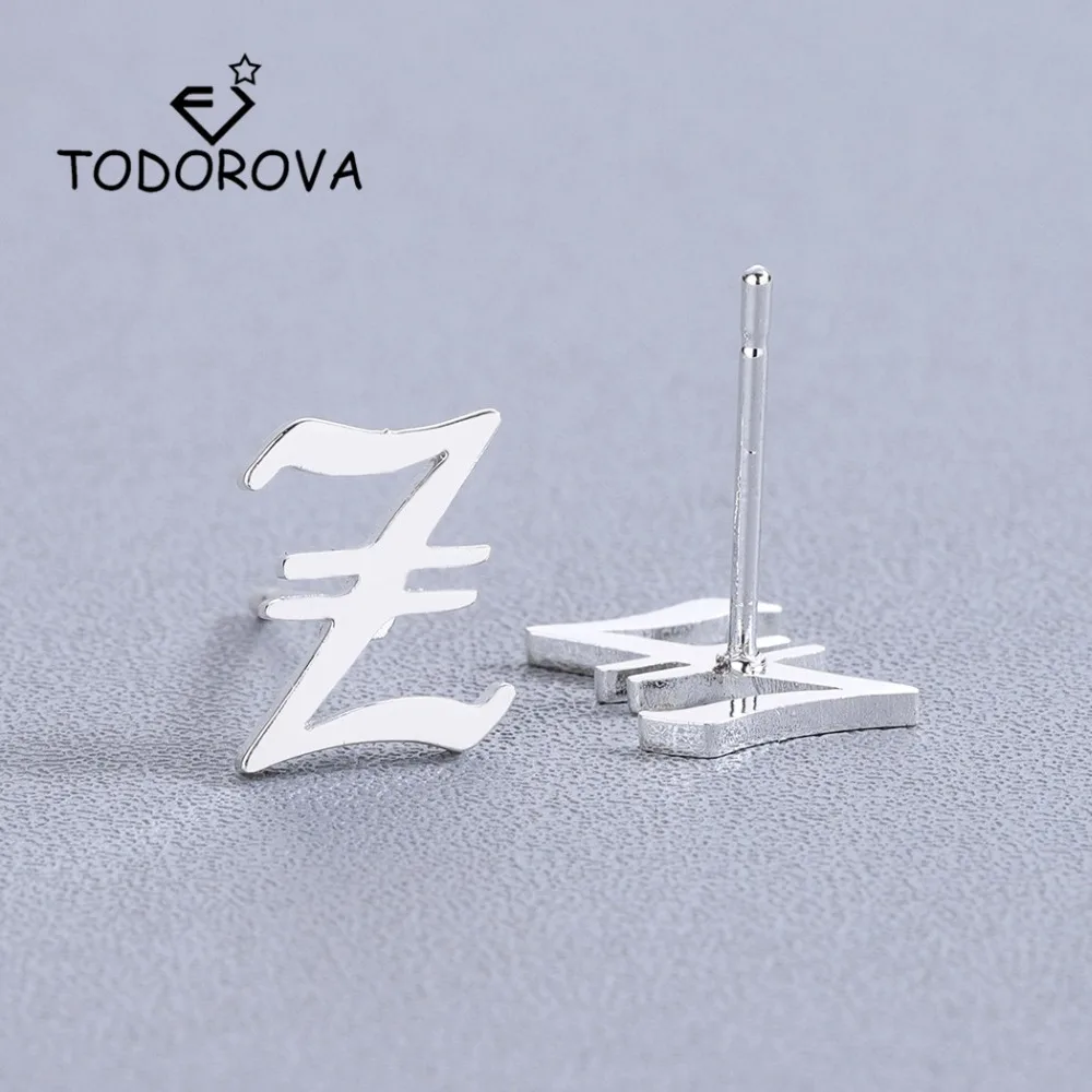 Todorova Women's Alphabet Earrings Female Capital Initial Z Stud Earrings for Women Accessories Jewelry Stainless Steel Earrings
Todorova Women's Alphabet Earrings Female Capital Initial Z Stud Earrings for Women Accessories Jewelry Stainless Steel Earrings