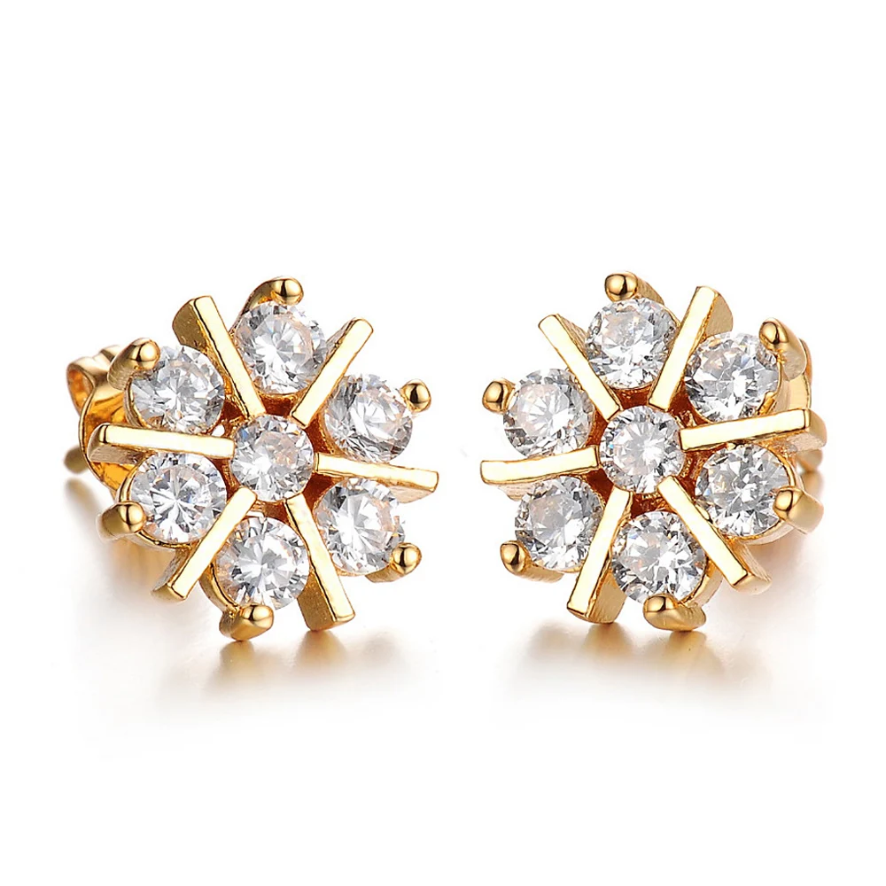 Fashion fine jewelry women stud earrings gold color crystal cubic zirconia earrings cute vintage wedding gift brinco aretes
Fashion fine jewelry women stud earrings gold color crystal cubic zirconia earrings cute vintage wedding gift brinco aretes