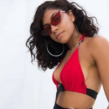 Halter Buckle Sexy Bra Women Super Gathing Push Up Bra Lace Up Red Black Crop Top Women Sleeveless Vest Wire Free Backless Bra
Halter Buckle Sexy Bra Women Super Gathing Push Up Bra Lace Up Red Black Crop Top Women Sleeveless Vest Wire Free Backless Bra