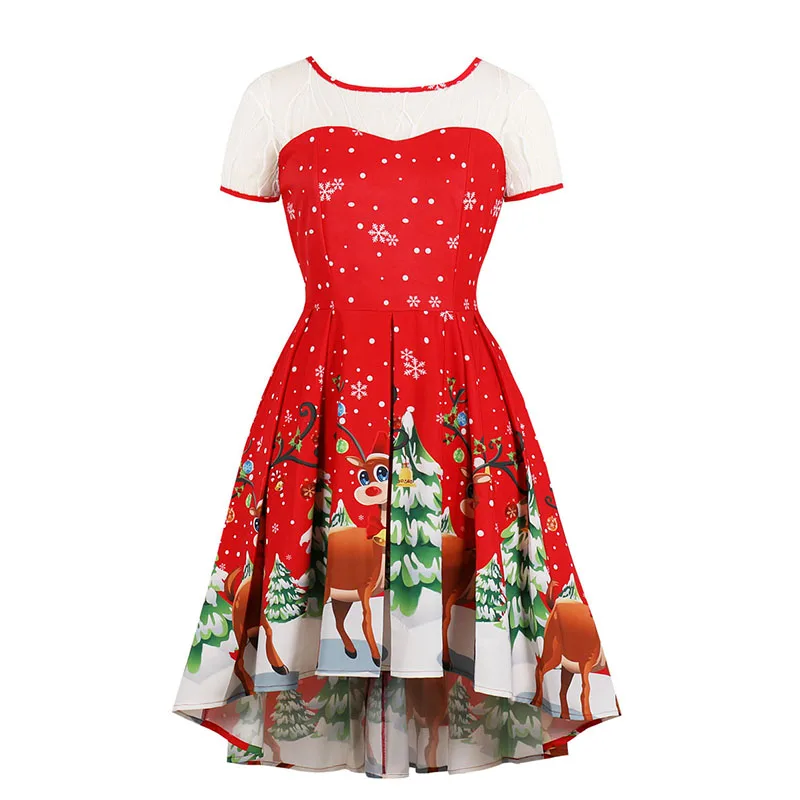 Women Christmas Print Red Dresses Fashion Vintage O-neck Girls Christmas Dresses Clothing LB
Women Christmas Print Red Dresses Fashion Vintage O-neck Girls Christmas Dresses Clothing LB