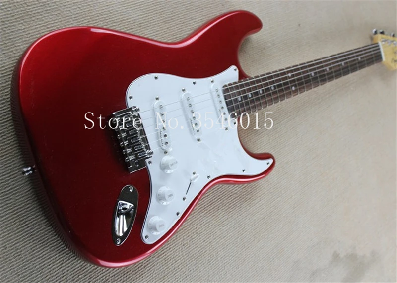 Factory store Metal red candy stratocaster signature rose fretboard 6 string Chrome Hardware Electric Guitar 
Factory store Metal red candy stratocaster signature rose fretboard 6 string Chrome Hardware Electric Guitar