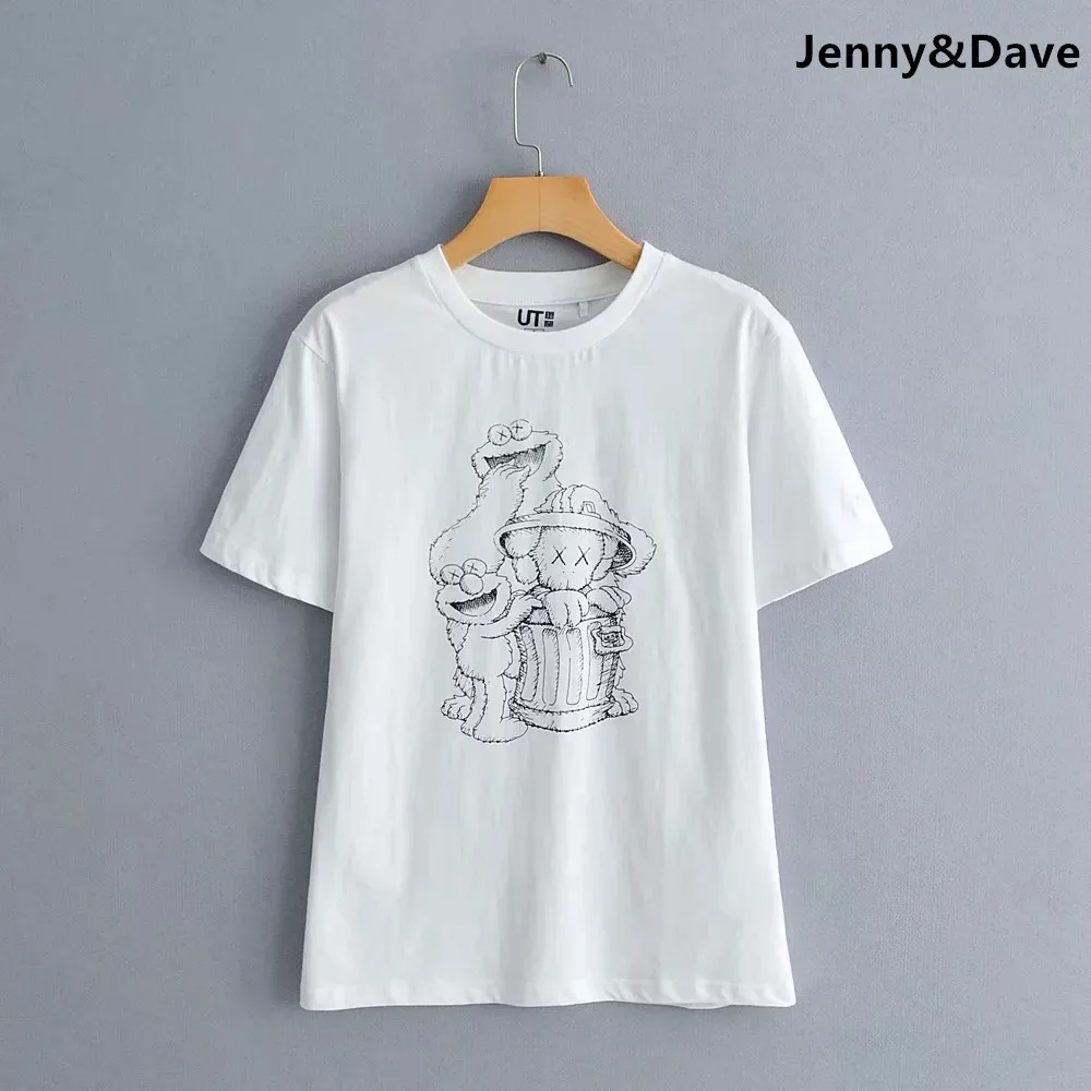 Jenny&Dave 2019 summer t-shirt women england style regular cartoon Simplicity print t shirt women tops plus size 0521
Jenny&Dave 2019 summer t-shirt women england style regular cartoon Simplicity print t shirt women tops plus size 0521