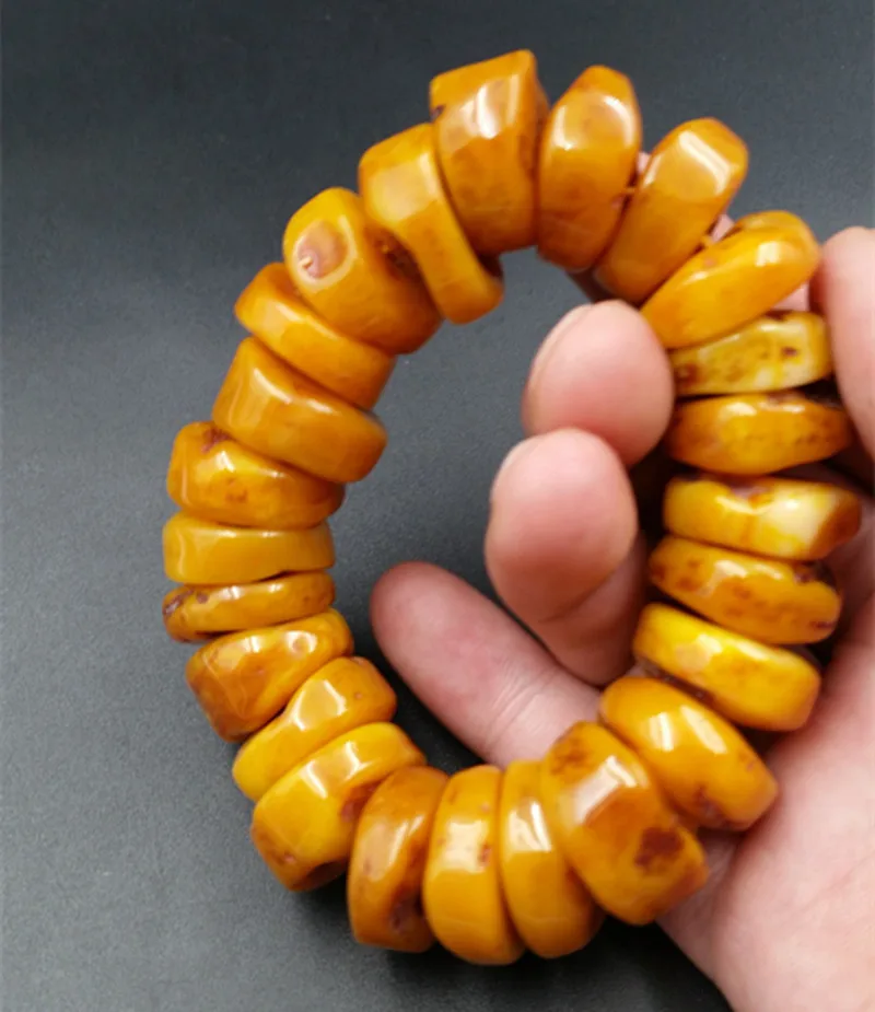 Explosion Natural Amber Yellow Beeswax Old Stone Abacus Bead Handrow For Men Hand Bracelet Bangle 25cm
Explosion Natural Amber Yellow Beeswax Old Stone Abacus Bead Handrow For Men Hand Bracelet Bangle 25cm