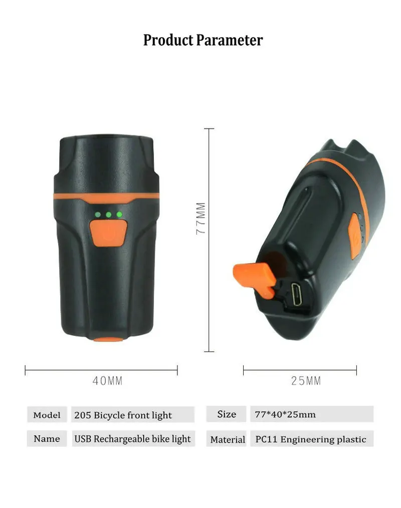 Bicycle light Sets Waterproof LED Rear Tail Safety Warning Cycling Light 1200 Lumens USB Rechargeable Headlight Front Light Sets (5)