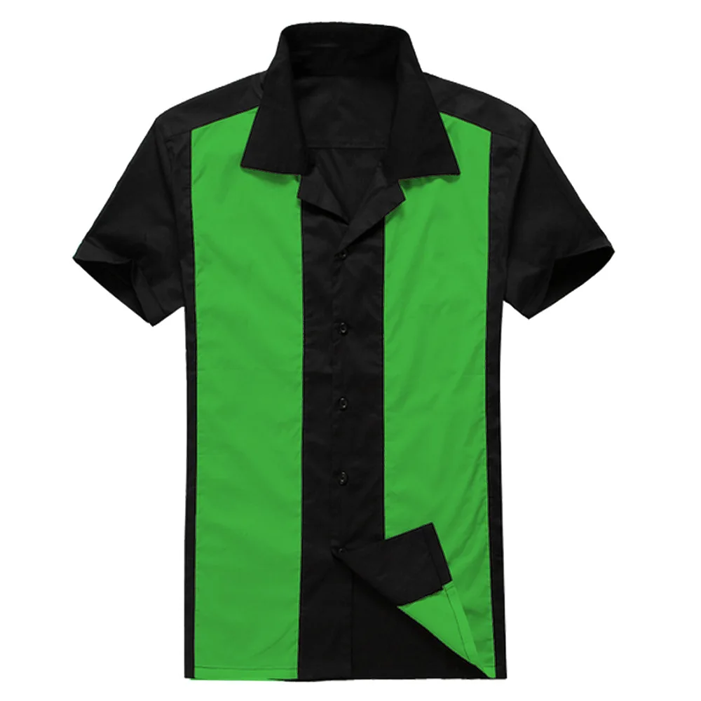 Emerald Hit color Stitching shirt american west style cowboy shirts street punk rockabilly clothes blusa Short sleeve camisas
Emerald Hit color Stitching shirt american west style cowboy shirts street punk rockabilly clothes blusa Short sleeve camisas