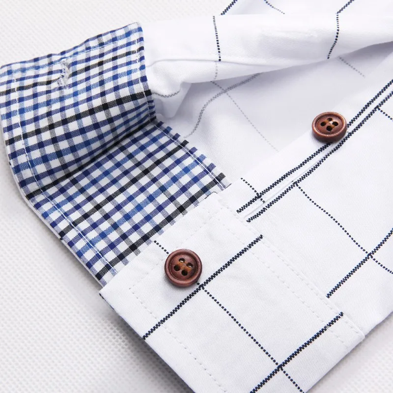 Plaid Shirt Men Long Sleeve Slim Fit White M-5XL 100% Cotton Dress Shirts Male Clothes Social Vintage Summer Casual Shirts Men Plaid Shirt Men Long Sleeve Slim Fit White M-5XL 100% Cotton Dress Shirts Male Clothes Social Vintage Summer Casual Shirts Men
