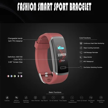 FitnessTracker Sport Activity Tracker with Heart Rate/Sleep Monitor Dustproof Bluetooth Smart Band Bracelet for Sports
FitnessTracker Sport Activity Tracker with Heart Rate/Sleep Monitor Dustproof Bluetooth Smart Band Bracelet for Sports