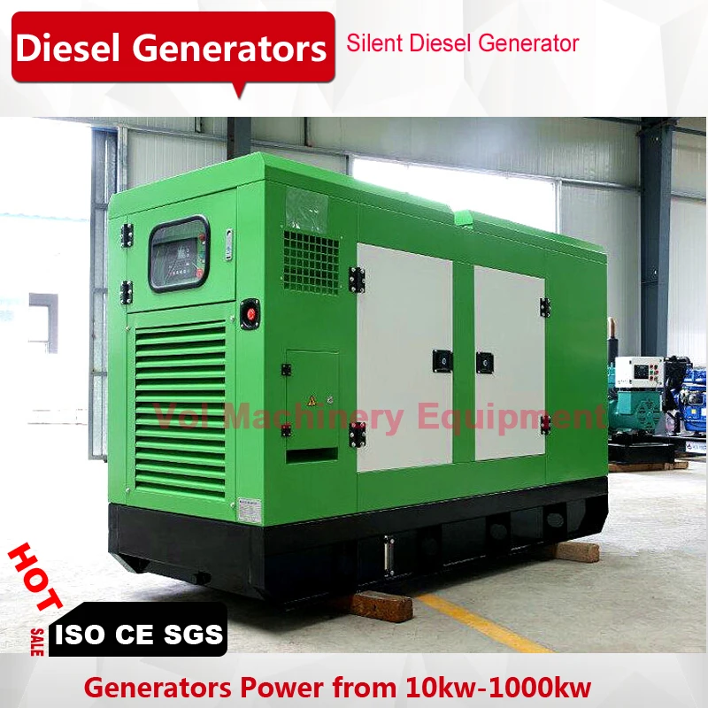 Фото Soundproof 30kva 40kva 50kva 60kva diesel generator stamford alternator three phase or single  Обустройство | Дизельные генераторы (33041826624)