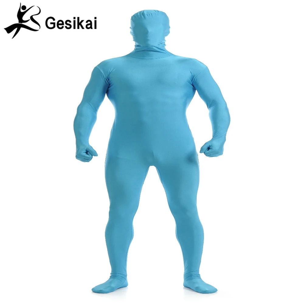 Gesikai Mens Lycra Full Bodysuit Sky Blue Zentai Suit Custom Second Skin Tight Suits Spandex Bodysuit Halloween Costume for Men
Gesikai Mens Lycra Full Bodysuit Sky Blue Zentai Suit Custom Second Skin Tight Suits Spandex Bodysuit Halloween Costume for Men