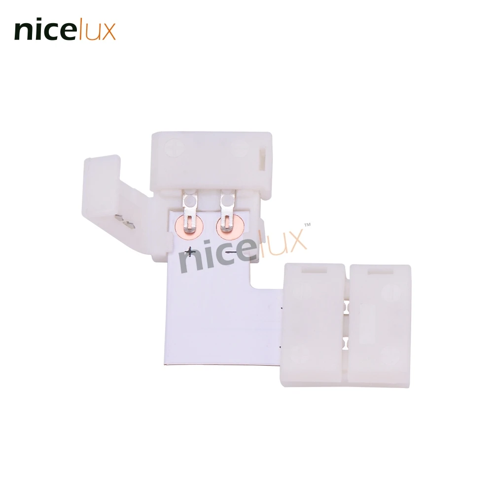 2 Pin 90 Degree Corner Connector for 10mm 5050 Single Color LED Strip Quick Splitter Conductor Terminal Blocks
2 Pin 90 Degree Corner Connector for 10mm 5050 Single Color LED Strip Quick Splitter Conductor Terminal Blocks