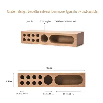 Office Supplies Desktop Storage Box Stationery Solid Wood Pen Holders,Mobile Phone Stand Wood Pen Stand 10 Slots Desk Organize
Office Supplies Desktop Storage Box Stationery Solid Wood Pen Holders,Mobile Phone Stand Wood Pen Stand 10 Slots Desk Organize