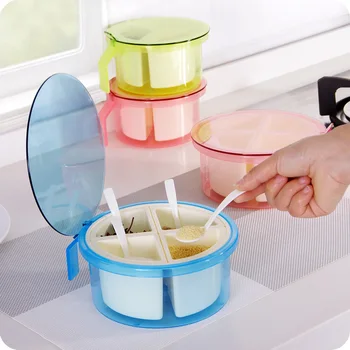 Circle Multicellular With Spoons Seasoning Box Kitchen Storage Box Organizer Visual Plastic Spice Containers
Circle Multicellular With Spoons Seasoning Box Kitchen Storage Box Organizer Visual Plastic Spice Containers